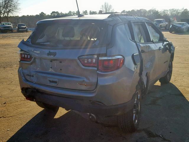 3C4NJDDB7JT180183 - 2018 JEEP COMPASS TR SILVER photo 4