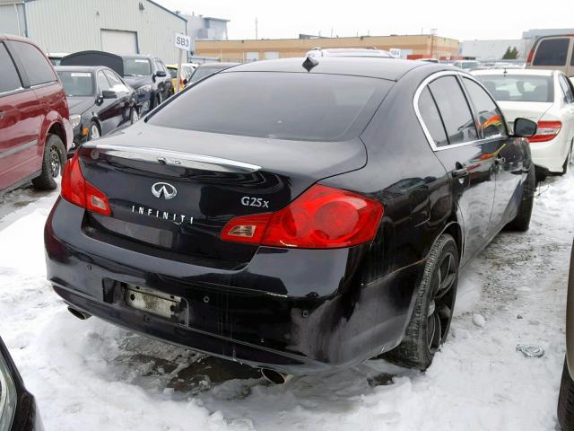 JN1DV6AR3BM654301 - 2011 INFINITI G25 BLACK photo 4