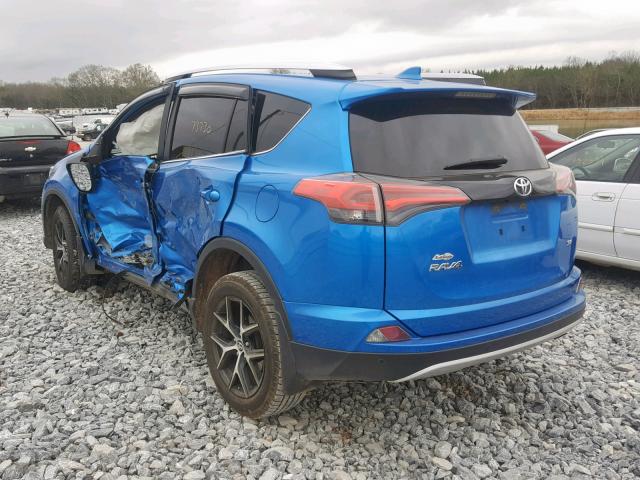 JTMNFREV1GJ065425 - 2016 TOYOTA RAV4 SE BLUE photo 3