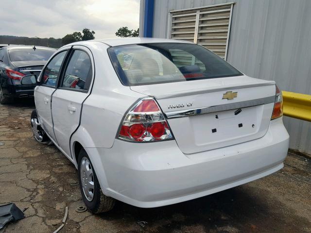 KL1TD5DE6AB048992 - 2010 CHEVROLET AVEO LS WHITE photo 3