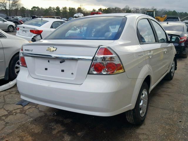 KL1TD5DE6AB048992 - 2010 CHEVROLET AVEO LS WHITE photo 4