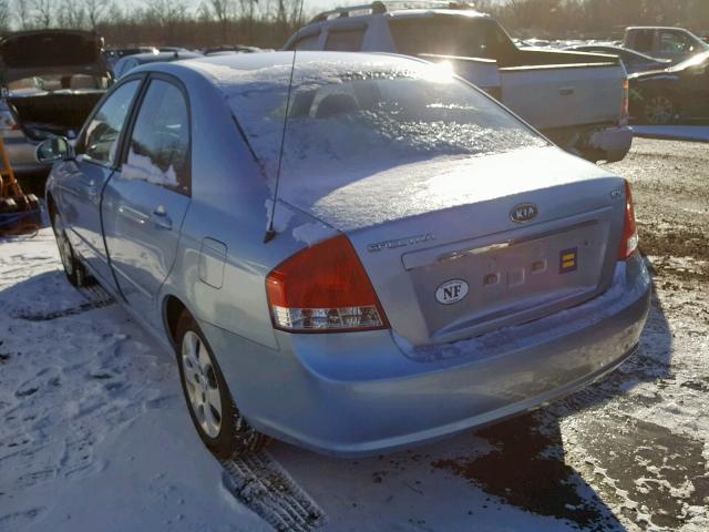 KNAFE122985496377 - 2008 KIA SPECTRA EX BLUE photo 3