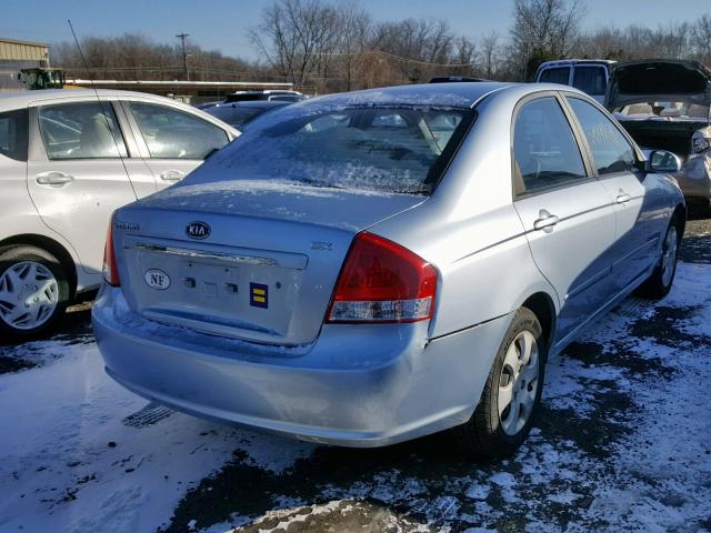 KNAFE122985496377 - 2008 KIA SPECTRA EX BLUE photo 4