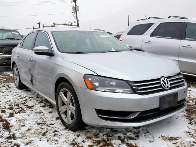 1VWBP7A36DC015707 - 2013 VOLKSWAGEN PASSAT SE SILVER photo 1