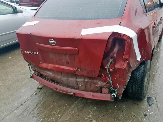 3N1AB61E28L751226 - 2008 NISSAN SENTRA 2.0 MAROON photo 9