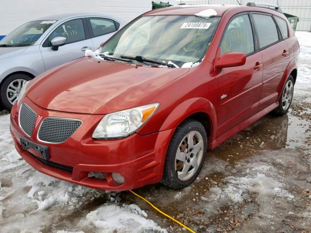 5Y2SL65867Z432499 - 2007 PONTIAC VIBE RED photo 2