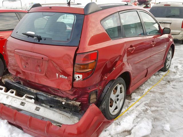 5Y2SL65867Z432499 - 2007 PONTIAC VIBE RED photo 4