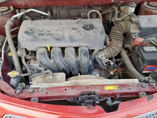 5Y2SL65867Z432499 - 2007 PONTIAC VIBE RED photo 7