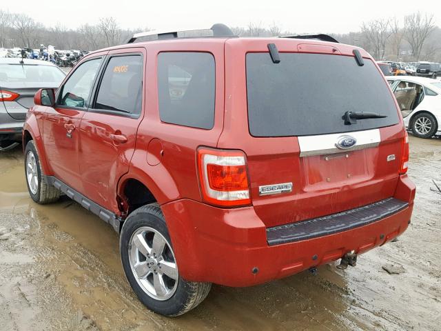 1FMCU04G19KB39897 - 2009 FORD ESCAPE LIM RED photo 3