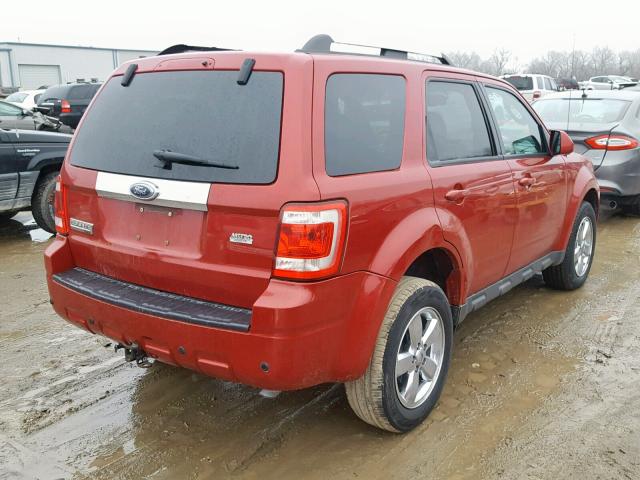 1FMCU04G19KB39897 - 2009 FORD ESCAPE LIM RED photo 4