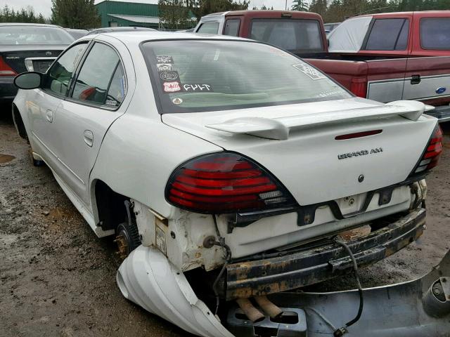 1G2NG52E33M601024 - 2003 PONTIAC GRAND AM S WHITE photo 3