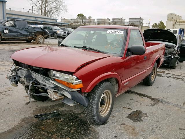 1GCCS145928138594 - 2002 CHEVROLET S TRUCK S1 RED photo 2
