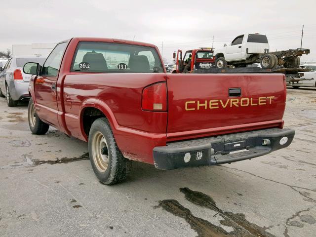 1GCCS145928138594 - 2002 CHEVROLET S TRUCK S1 RED photo 3
