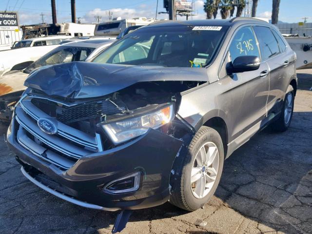 2FMTK4J89FBB56852 - 2015 FORD EDGE SEL GRAY photo 2