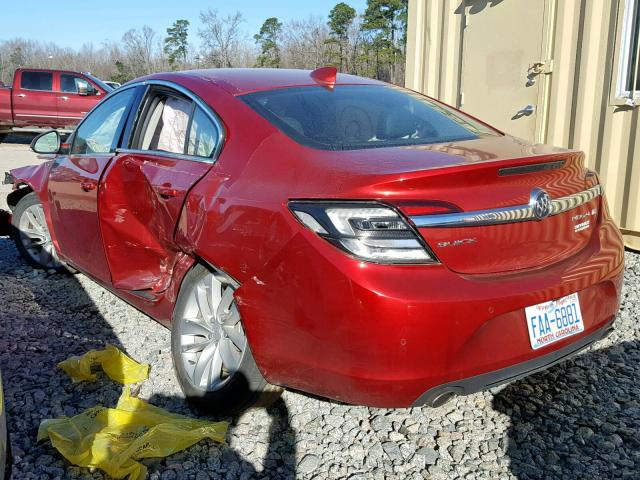 2G4GN5EX4F9287095 - 2015 BUICK REGAL PREM RED photo 3