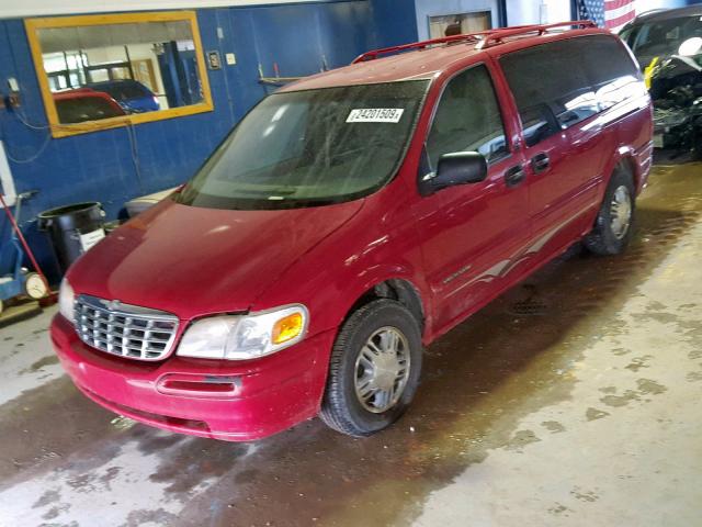 1GNDX03E6XD341014 - 1999 CHEVROLET VENTURE RED photo 2