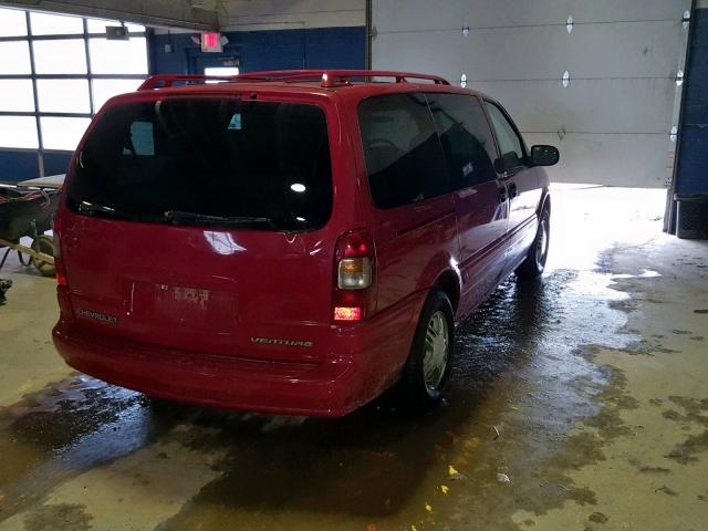 1GNDX03E6XD341014 - 1999 CHEVROLET VENTURE RED photo 4