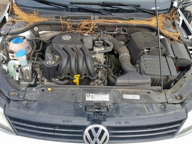 3VW2K7AJ7EM311123 - 2014 VOLKSWAGEN JETTA BASE SILVER photo 7