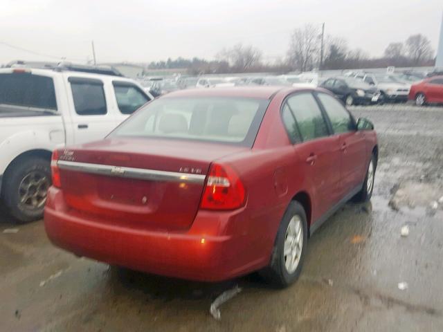 1G1ZT54895F244531 - 2005 CHEVROLET MALIBU LS Bordo foto 4