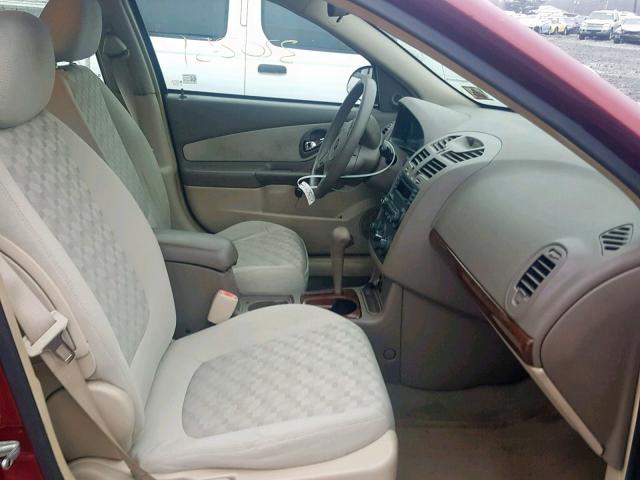 1G1ZT54895F244531 - 2005 CHEVROLET MALIBU LS Bordo foto 5