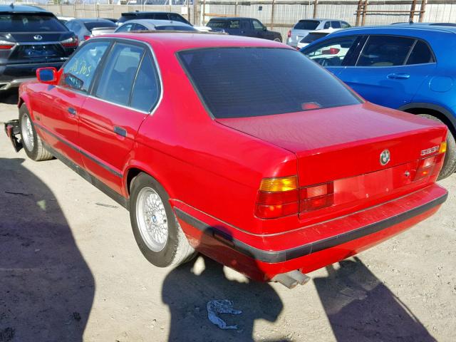 WBAHD2315LBF63108 - 1990 BMW 535 I AUTO RED photo 3