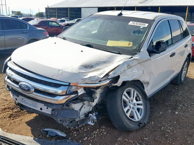 2FMDK3GCXBBA71863 - 2011 FORD EDGE SE WHITE photo 2