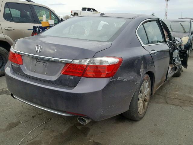 1HGCR3F86FA010411 - 2015 HONDA ACCORD EXL GRAY photo 4