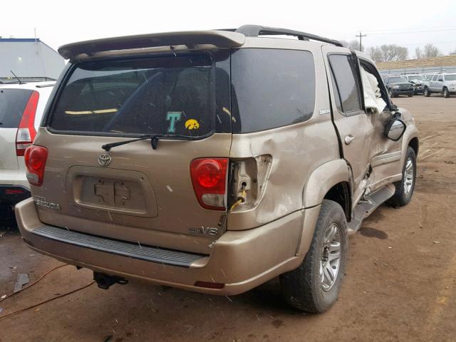 5TDZT38A36S284162 - 2006 TOYOTA SEQUOIA LI BEIGE photo 4