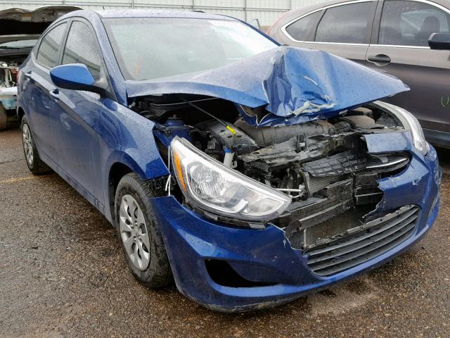 KMHCT4AEXGU078497 - 2016 HYUNDAI ACCENT SE BLUE photo 1