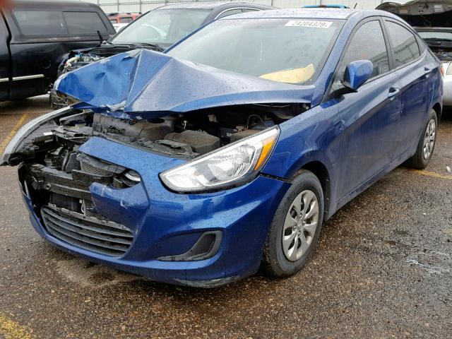 KMHCT4AEXGU078497 - 2016 HYUNDAI ACCENT SE BLUE photo 2