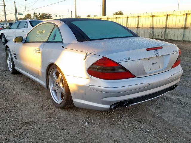 WDBSK74F73F039422 - 2003 MERCEDES-BENZ SL 55 AMG SILVER photo 3