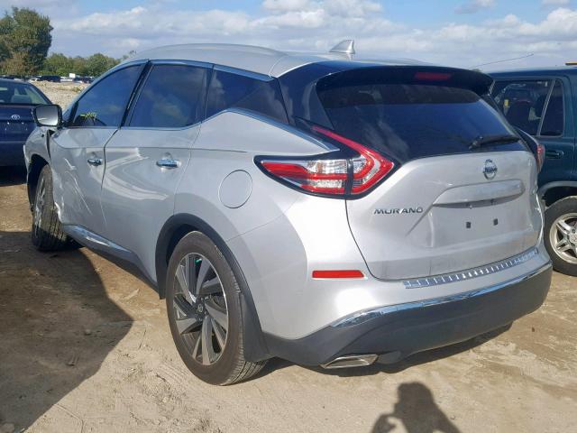 5N1AZ2MG6HN189440 - 2017 NISSAN MURANO S SILVER photo 3