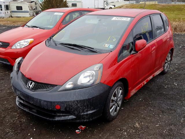 JHMGE8H50DC041410 - 2013 HONDA FIT SPORT RED photo 2