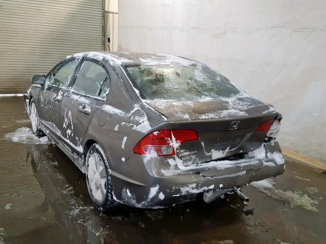 2HGFA16948H319834 - 2008 HONDA CIVIC EXL GRAY photo 3