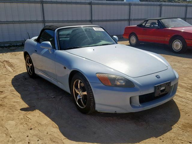 JHMAP114X1T007639 - 2001 HONDA S2000 BLUE photo 1