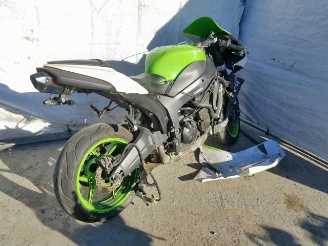 JKAZX4P198A043809 - 2008 KAWASAKI ZX600 P GREEN photo 4