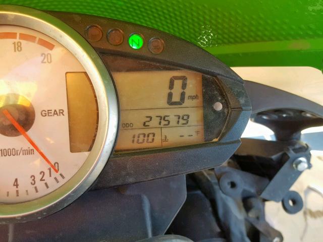 JKAZX4P198A043809 - 2008 KAWASAKI ZX600 P GREEN photo 8