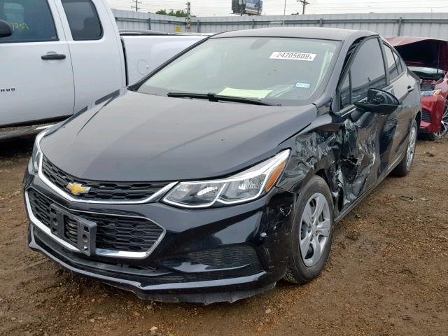 1G1BC5SM2H7260294 - 2017 CHEVROLET CRUZE LS BLACK photo 2