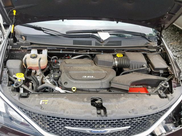 2C4RC1DG2HR654575 - 2017 CHRYSLER PACIFICA T BLACK photo 7