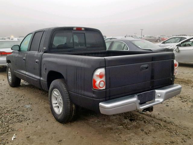 1B7GL2AX71S152201 - 2001 DODGE DAKOTA QUA BLACK photo 3