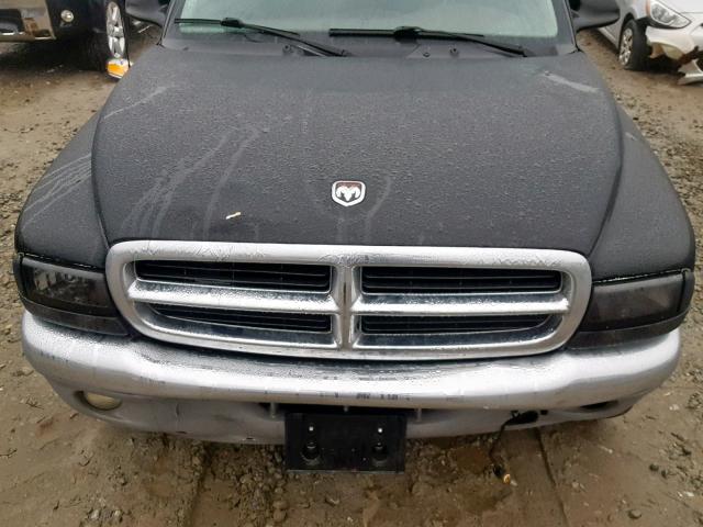 1B7GL2AX71S152201 - 2001 DODGE DAKOTA QUA BLACK photo 7