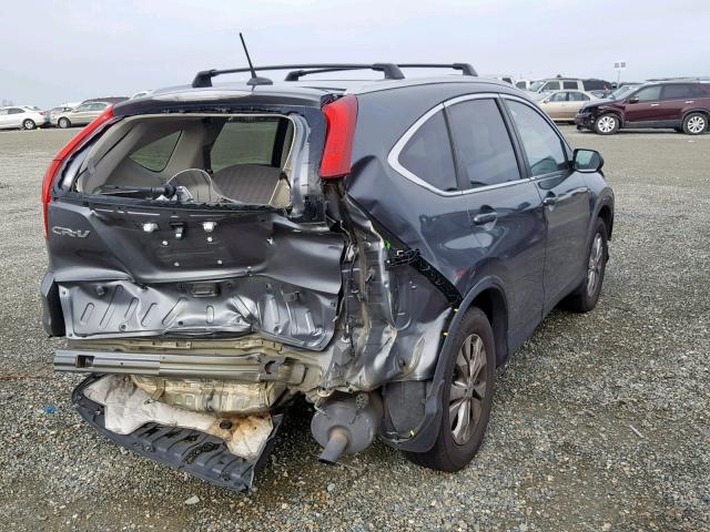 2HKRM4H77DH622026 - 2013 HONDA CR-V EXL GRAY photo 4