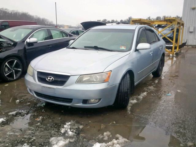 5NPEU46F67H169935 - 2007 HYUNDAI SONATA SE BLUE photo 2