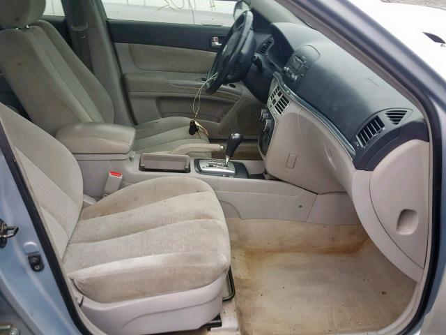 5NPEU46F67H169935 - 2007 HYUNDAI SONATA SE BLUE photo 5