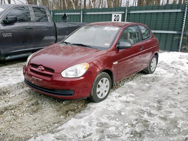 KMHCM36CX7U038001 - 2007 HYUNDAI ACCENT GS RED photo 2