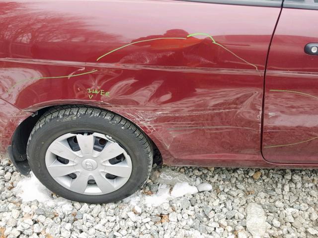 KMHCM36CX7U038001 - 2007 HYUNDAI ACCENT GS RED photo 9