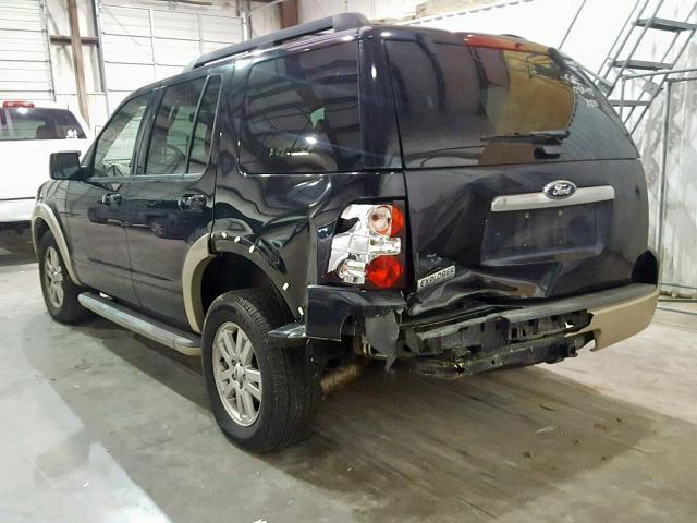 1FMEU6EE6AUA87118 - 2010 FORD EXPLORER E BLACK photo 3