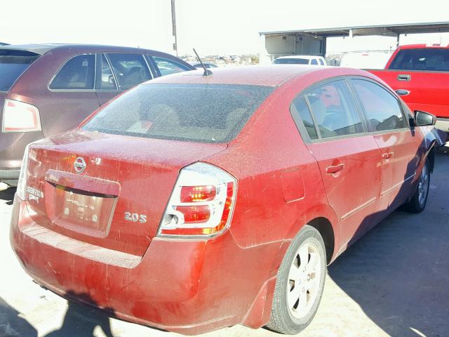 3N1AB61E87L676353 - 2007 NISSAN SENTRA 2.0 BURGUNDY photo 4