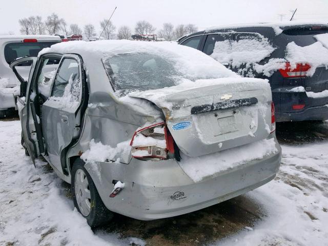 KL1TJ52654B172924 - 2004 CHEVROLET AVEO LS SILVER photo 3