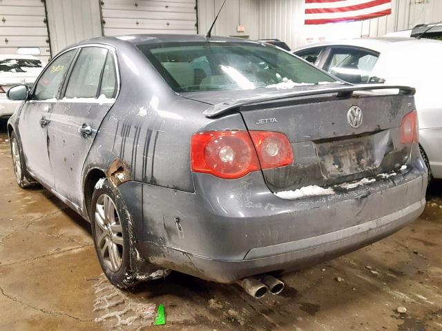 3VWEF81K07M056818 - 2007 VOLKSWAGEN JETTA WOLF GRAY photo 3